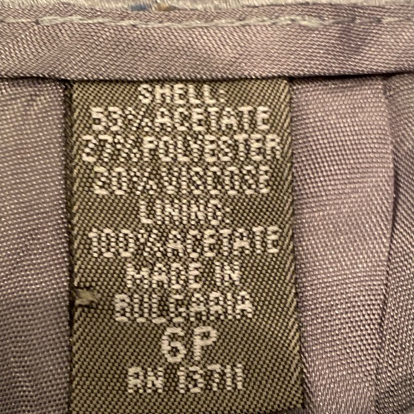 Kate Hill Womens Set Blue Print Long Blazer Satin Blue Pant/Jacket 4/Pant6 - Picture 13 of 15